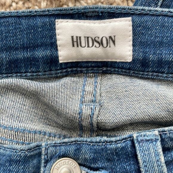 Hudson Blair high rise straight crop distressed jeans size 24 - Picture 5 of 7